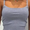Guess - Khloe Rhinestones Tank Swtr - Blauw