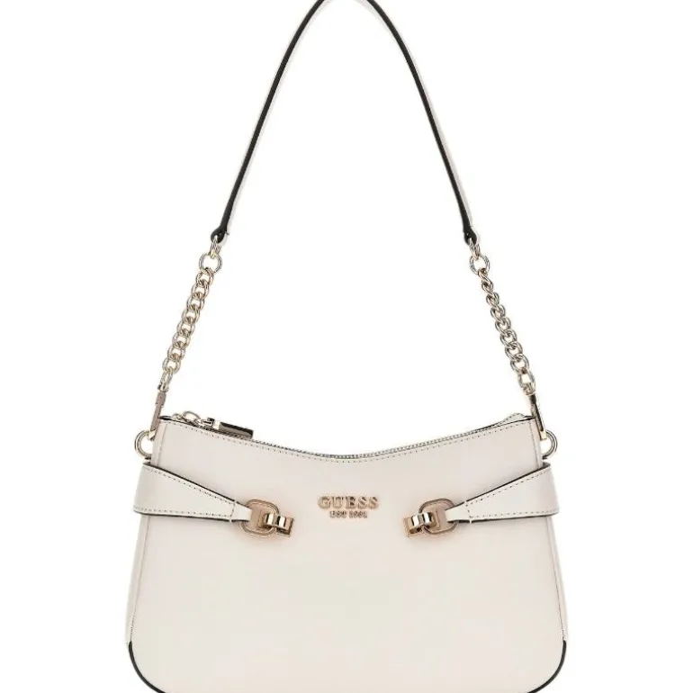 Guess - Lorelei Top Zip Shoulder Bag - Beige