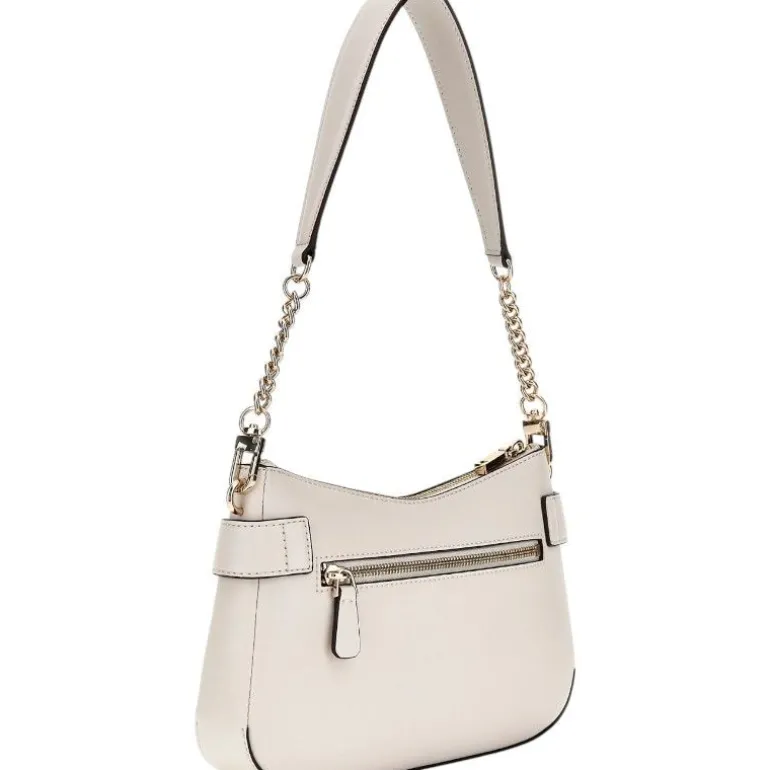 Guess - Lorelei Top Zip Shoulder Bag - Beige
