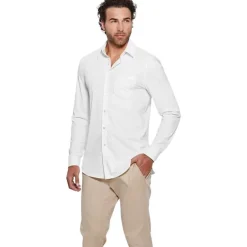 Guess - Ls Sunset Tech Shirt - Wit