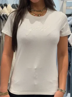 Guess - Lucia Ss T-shirt Round Neck - Beige