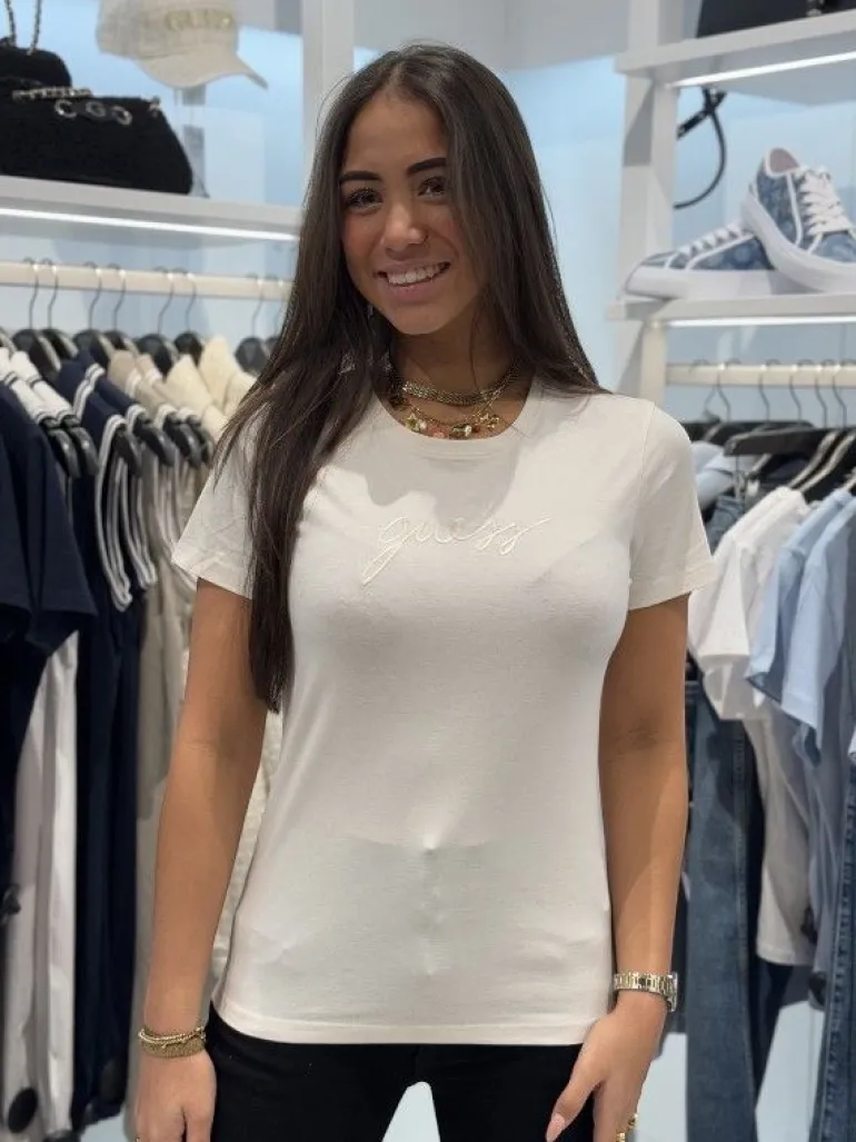 Guess - Lucia Ss T-shirt Round Neck - Beige