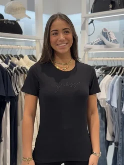 Guess - Lucia Ss T-shirt Round Neck - Zwart