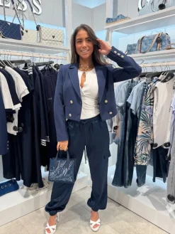 Guess - New Marzia Gathered Jogger - Blauw