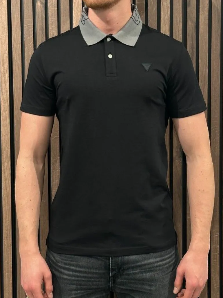 Guess - Nolan Ss Polo - Zwart