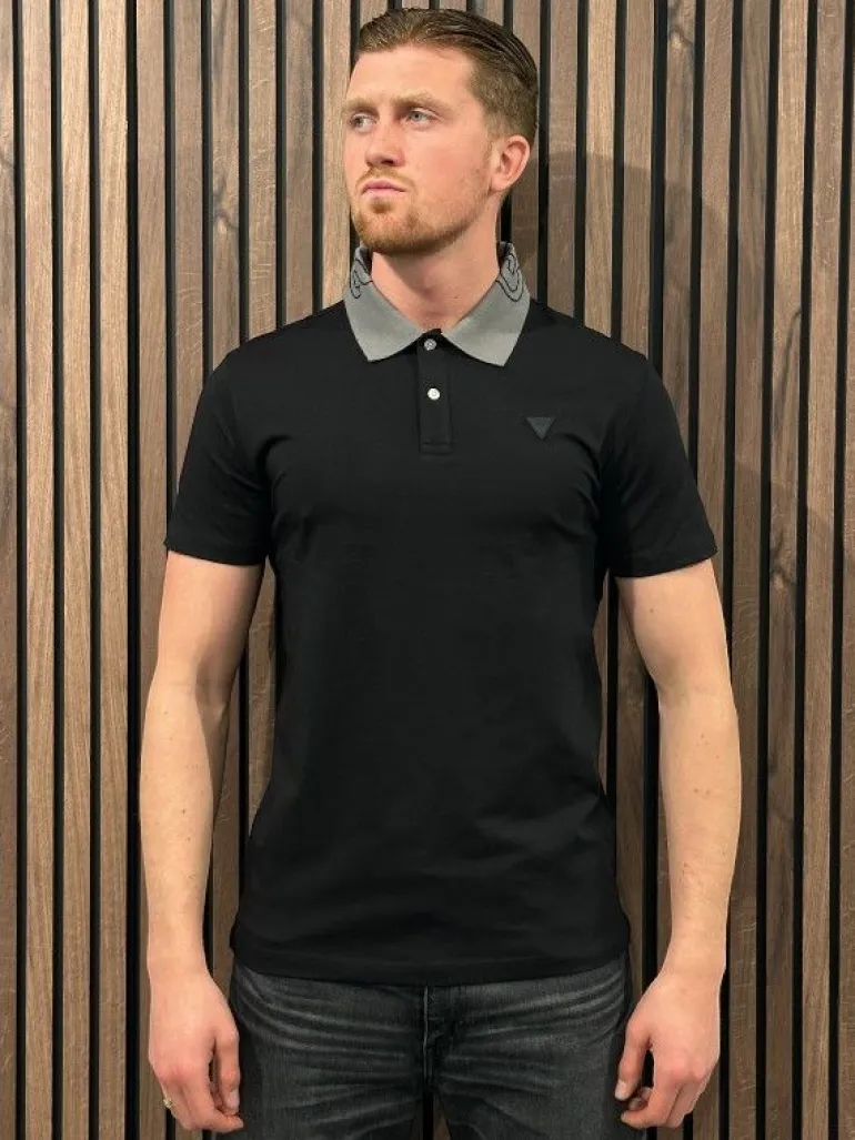 Guess - Nolan Ss Polo - Zwart