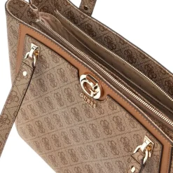 Guess - Orlina Logo Noel Tote - Bruin