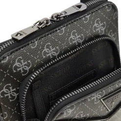 Guess - Siena Flat Crossbody Zip Around - Zwart