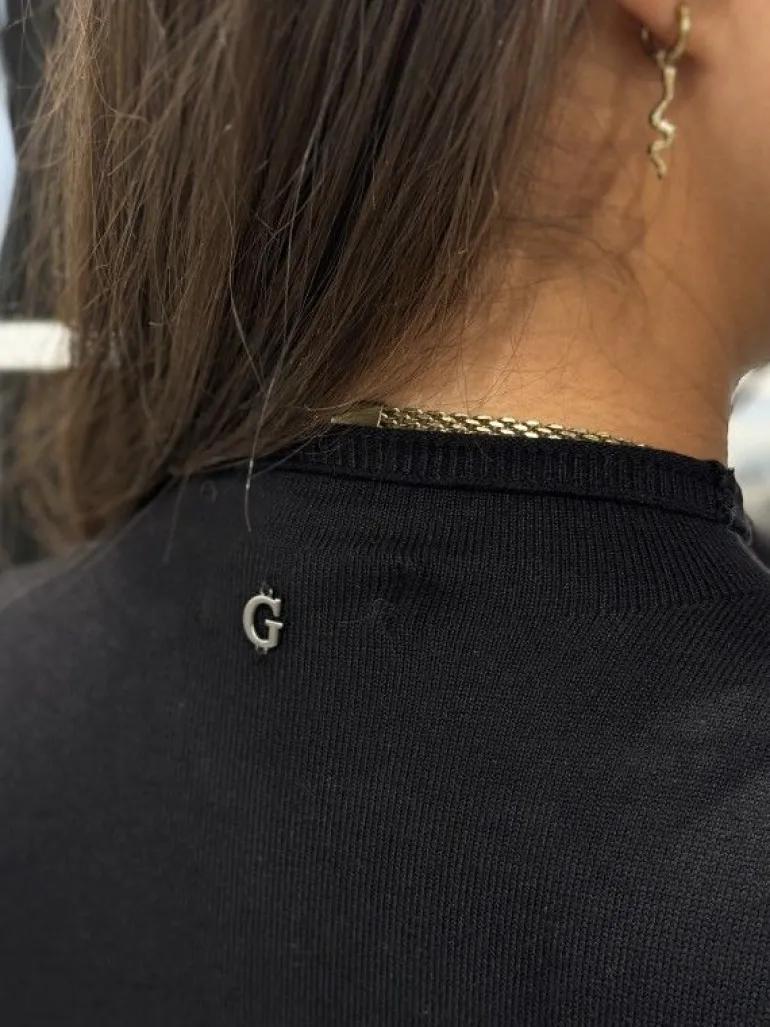 Guess - Sl Fn Calista Rhinestone Sweater - Zwart