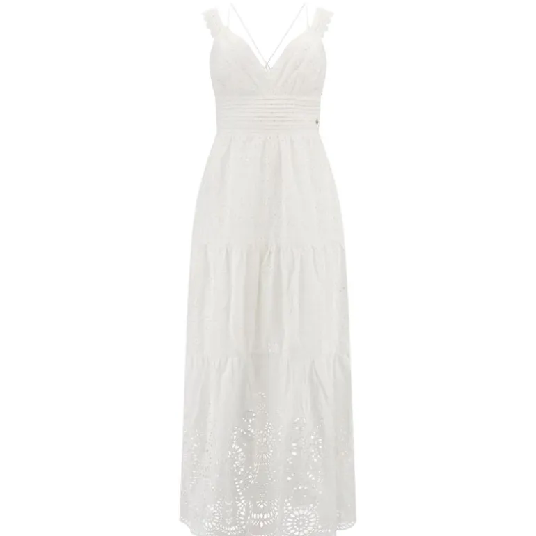 Guess - Sl Palma Long Dress - Wit