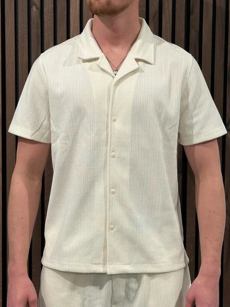 Guess - Ss Baron Knit Shirt - Beige