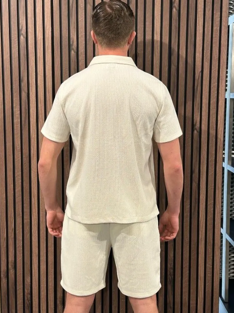 Guess - Ss Baron Knit Shirt - Beige