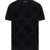 Guess - Ss Bsc Guess Peony Print Tee - Zwart