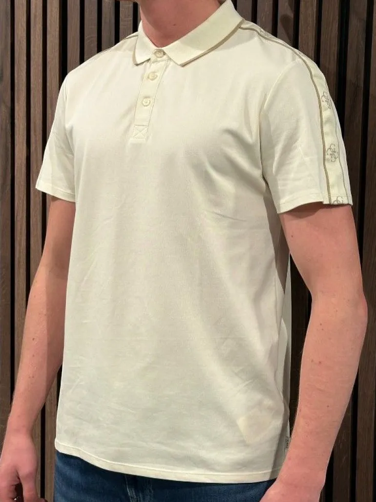 Guess - Ss Quattro G Tape Polo - Beige