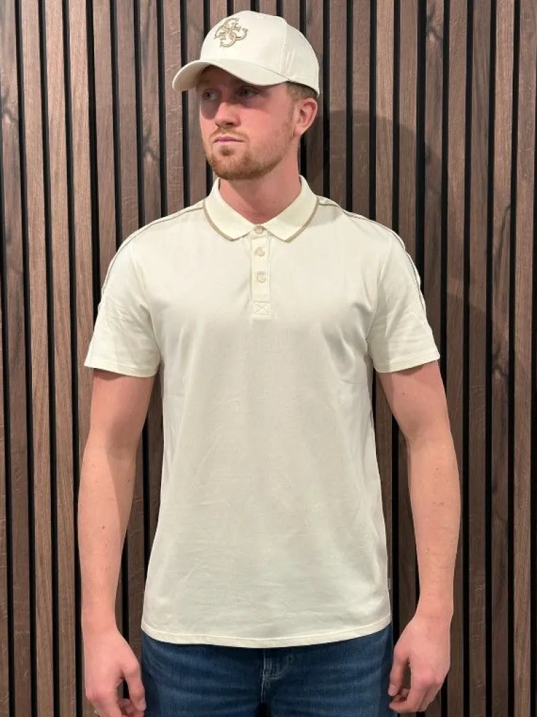 Guess - Ss Quattro G Tape Polo - Beige