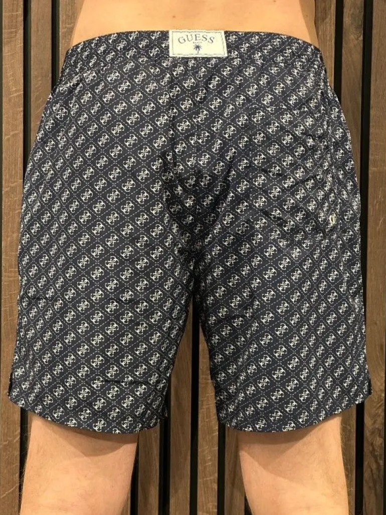 Guess - Swimtrunk Medium Wild Palms - Blauw