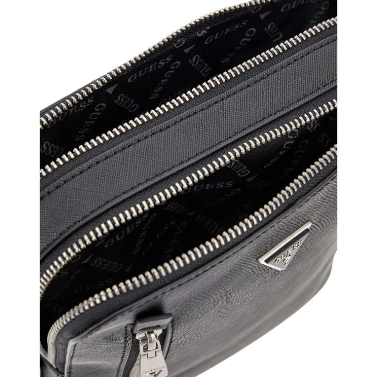 Guess - Torino Dbl Zip Xbody - Zwart