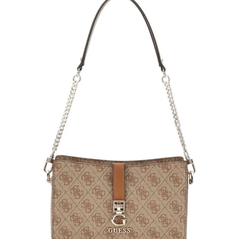 Guess - Zamira Top Zip Shoulder Bag - Bruin