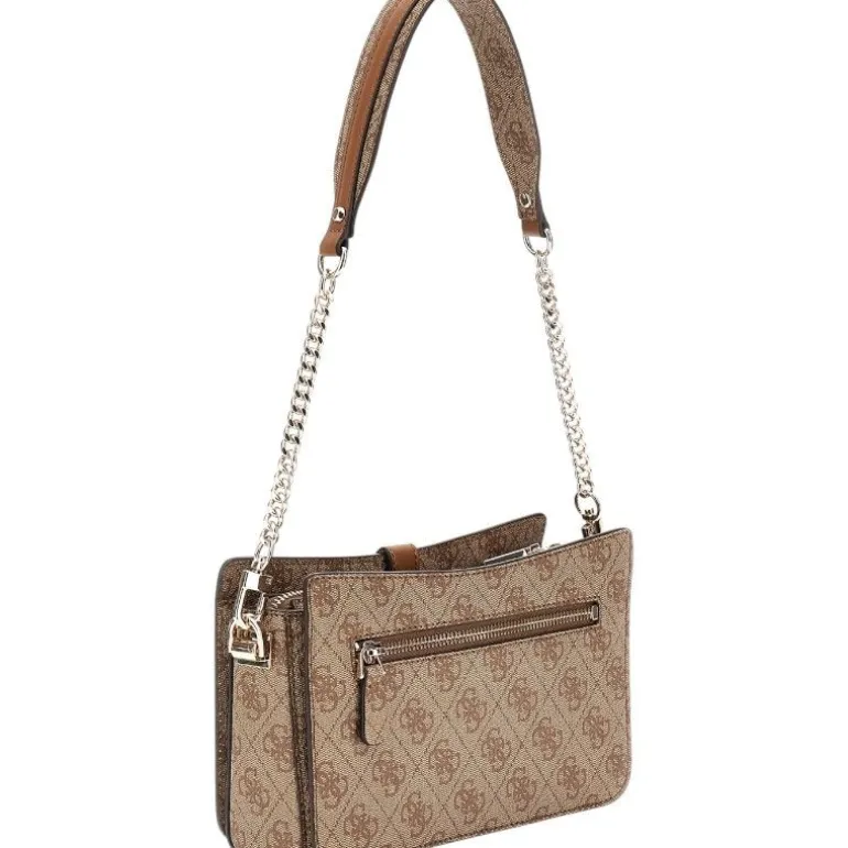 Guess - Zamira Top Zip Shoulder Bag - Bruin