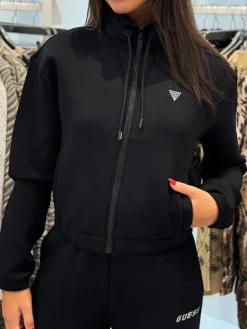 Guess Active - Cecilia Scuba Zip Sweatshirt - Zwart
