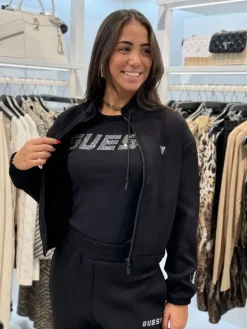 Guess Active - Cecilia Scuba Zip Sweatshirt - Zwart