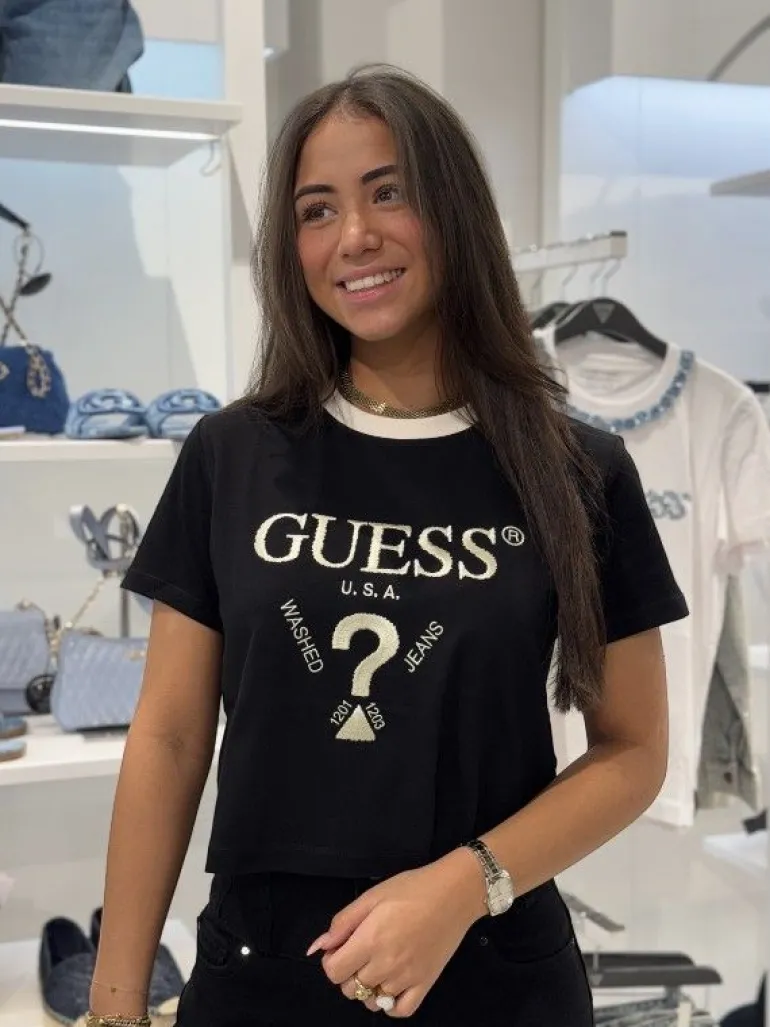 Guess Active - Filanta Crop Tee - Zwart