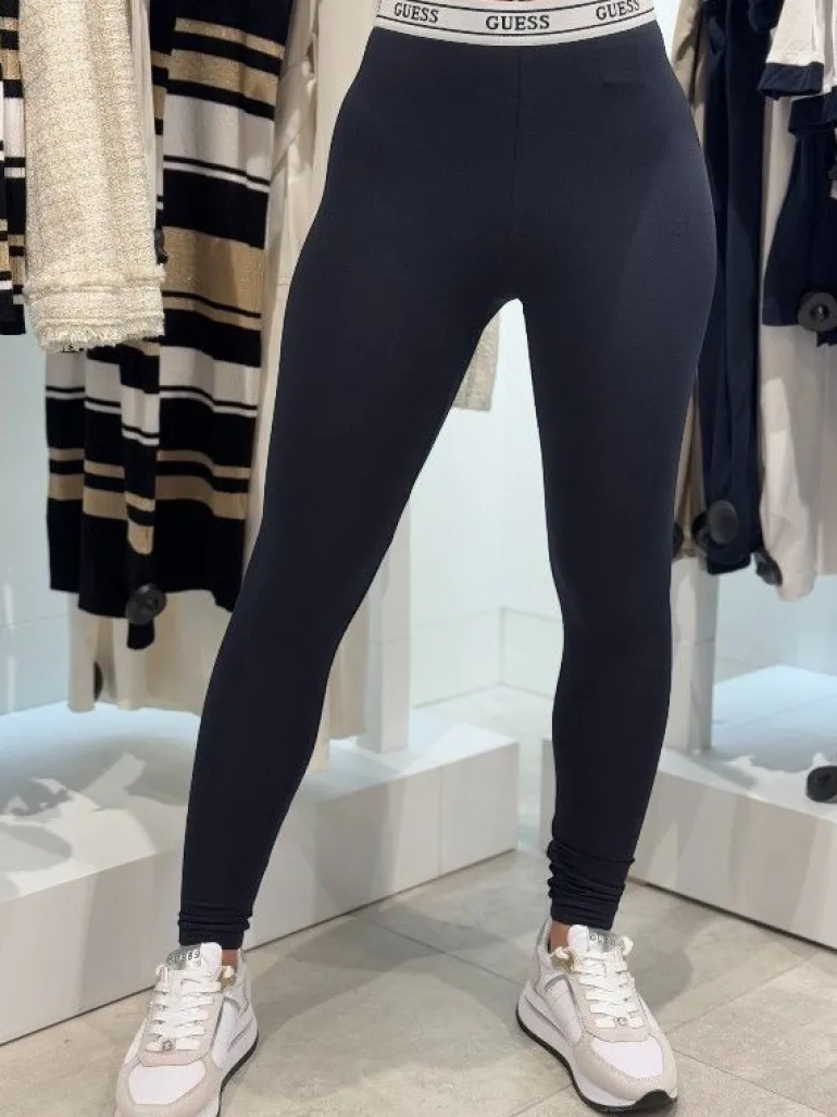 Guess Active - New Aline Leggings 4/4 Eco Str - Blauw