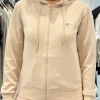 Guess Active - Olympe Full Zip Hoodie Sweatshirt - Beige