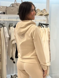 Guess Active - Olympe Full Zip Hoodie Sweatshirt - Beige