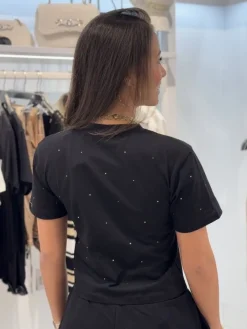 Guess Active - Primula Rhinestones Boxy Tee - Zwart