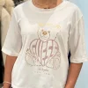 Guess Active - Rhinestone Bear Boxy T-shirt - Roze