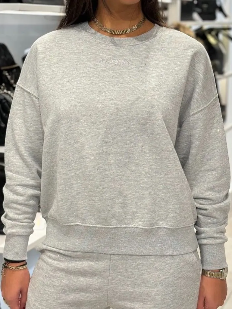 Guess Active - Rhinestones Cn Sweatshirt - Grijs