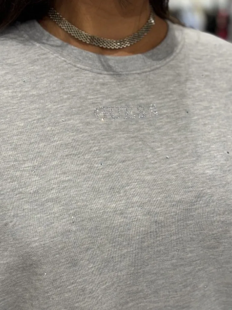 Guess Active - Rhinestones Cn Sweatshirt - Grijs