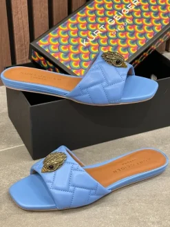 Kurt Geiger - Kensington Flat Sandal - Blauw