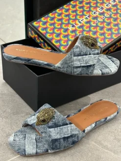 Kurt Geiger - Kensington Flat Sandal - Blauw