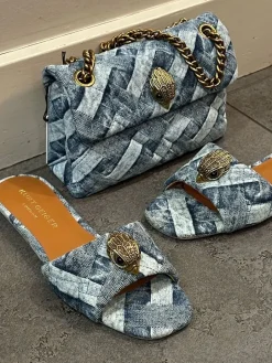Kurt Geiger - Kensington Flat Sandal - Blauw