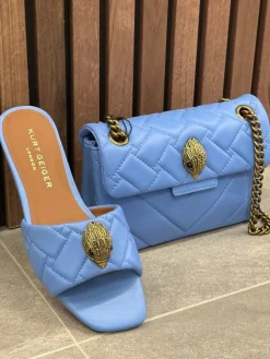 Kurt Geiger - Kensington Flat Sandal - Blauw