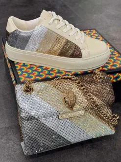 Kurt Geiger - Laney Stripe Crystal - Beige