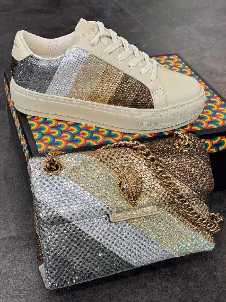 Kurt Geiger - Laney Stripe Crystal - Beige