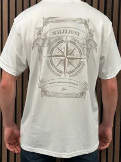 Malelions - Malelions Men Compass T-shirt - Wit