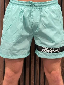 Malelions - Men Caption Swim Shorts - Blauw