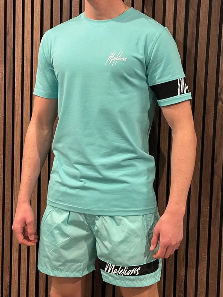 Malelions - Men Caption Swim Shorts - Blauw