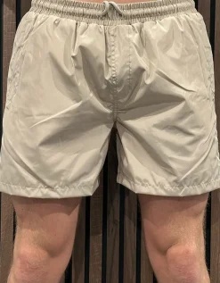 Malelions - Men Split Swim Shorts - Beige