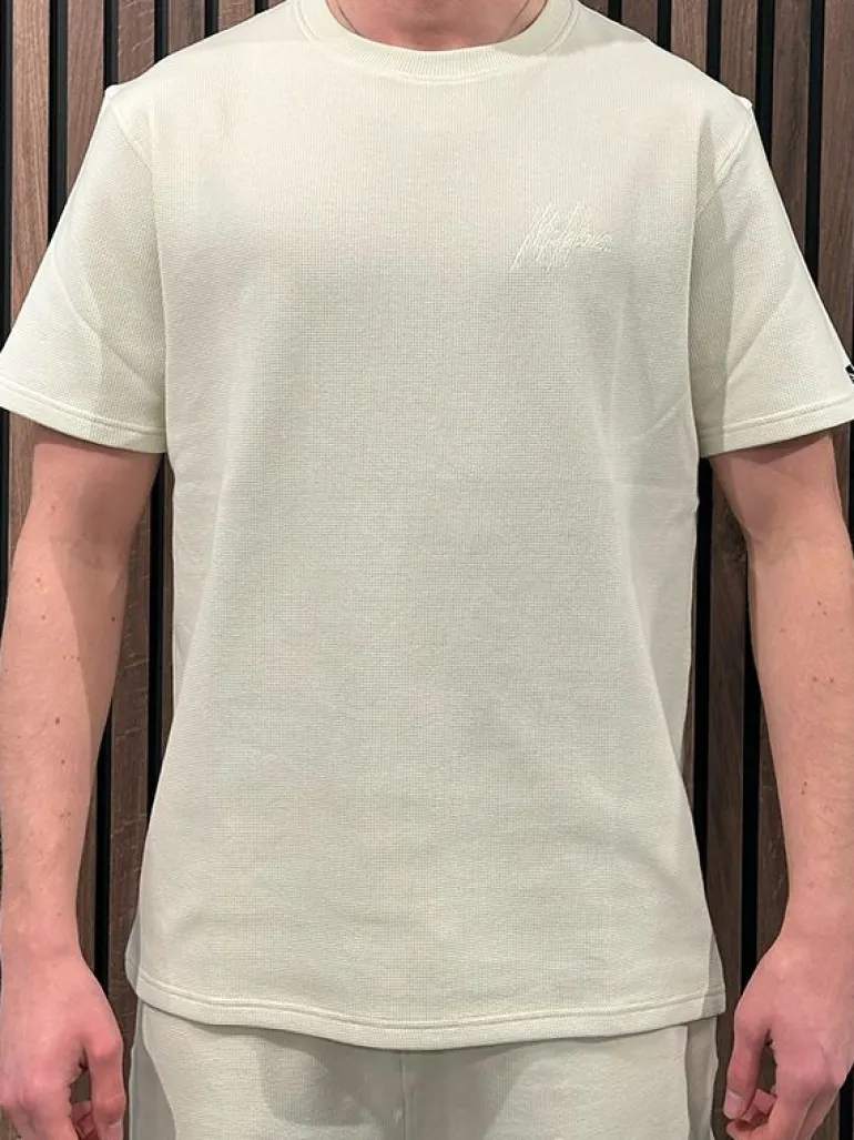 Malelions - Signature Waffle T-shirt - Beige
