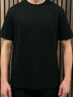 Malelions - Signature Waffle T-shirt - Zwart