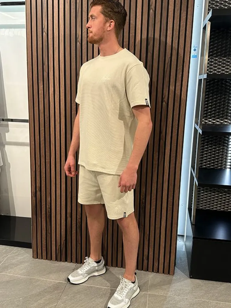 Malelions - Signature Waffle T-shirt - Beige