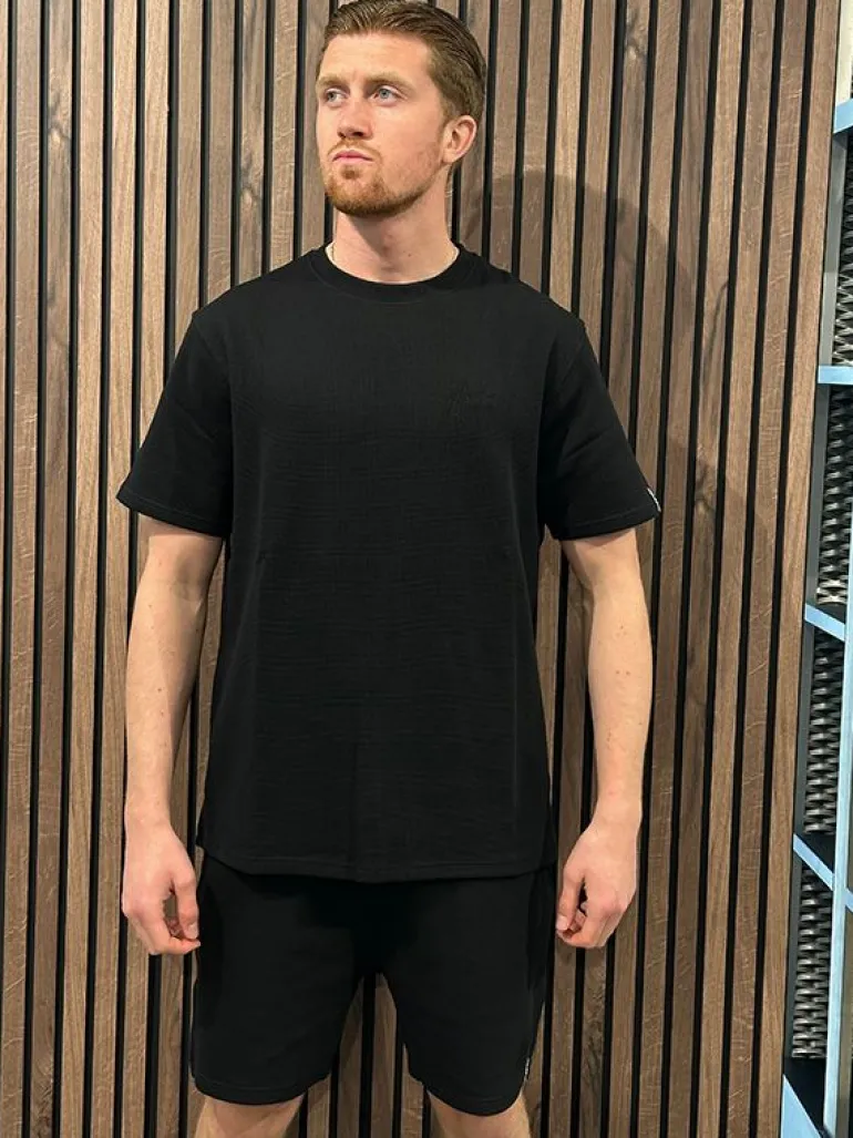 Malelions - Signature Waffle T-shirt - Zwart