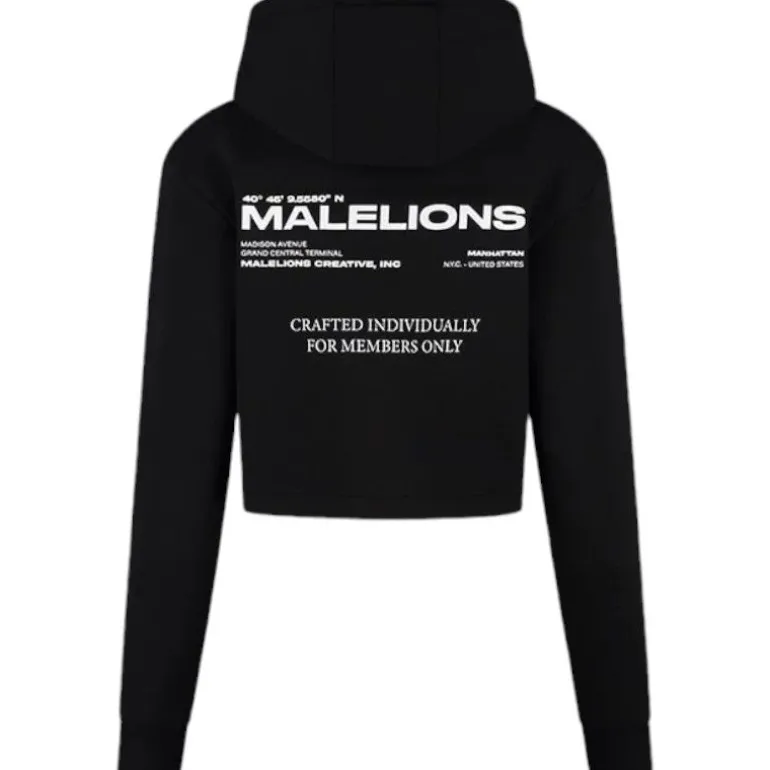 Malelions - Women Avenue Crop Hoodie - Zwart