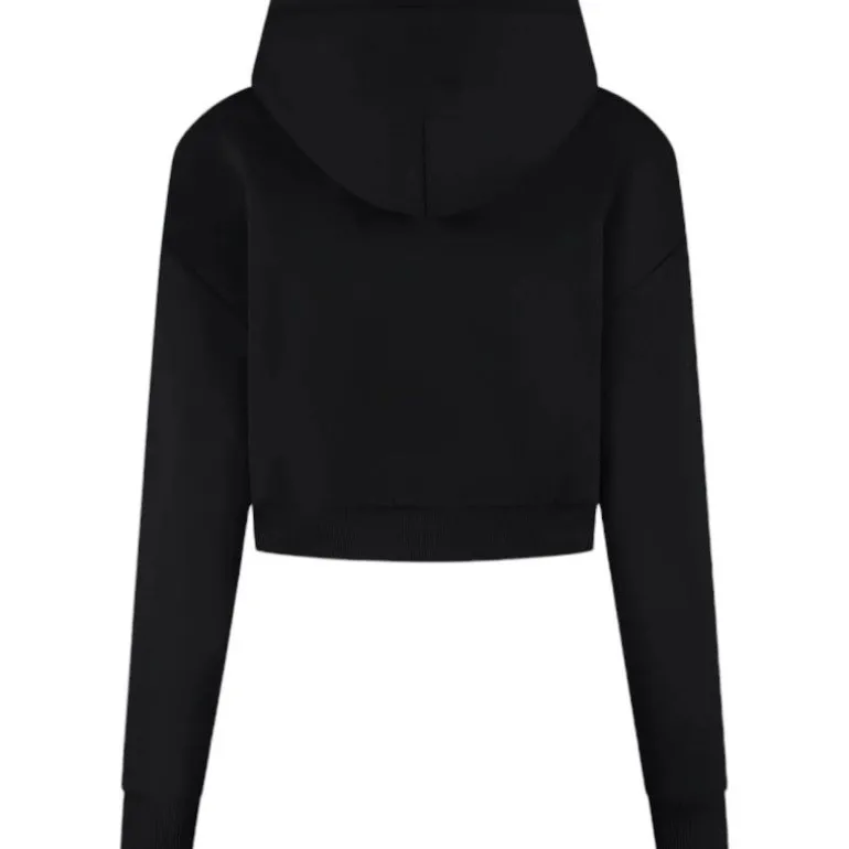 Malelions - Women Cropped Zip Hoodie - Zwart
