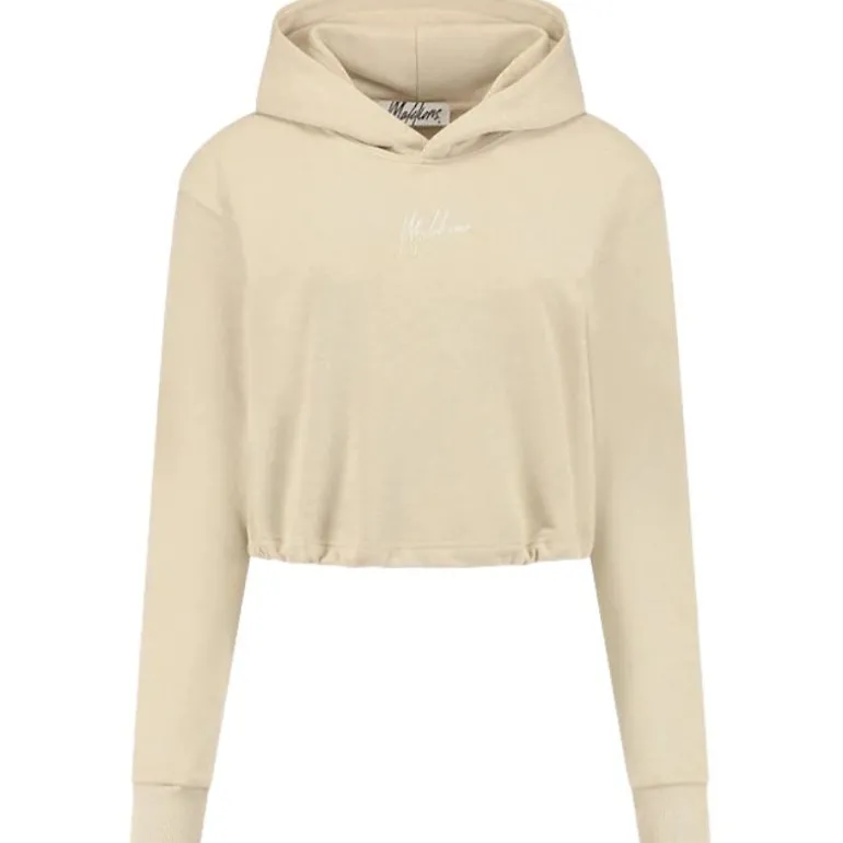 Malelions - Women Kiki Crop Hoodie - Beige